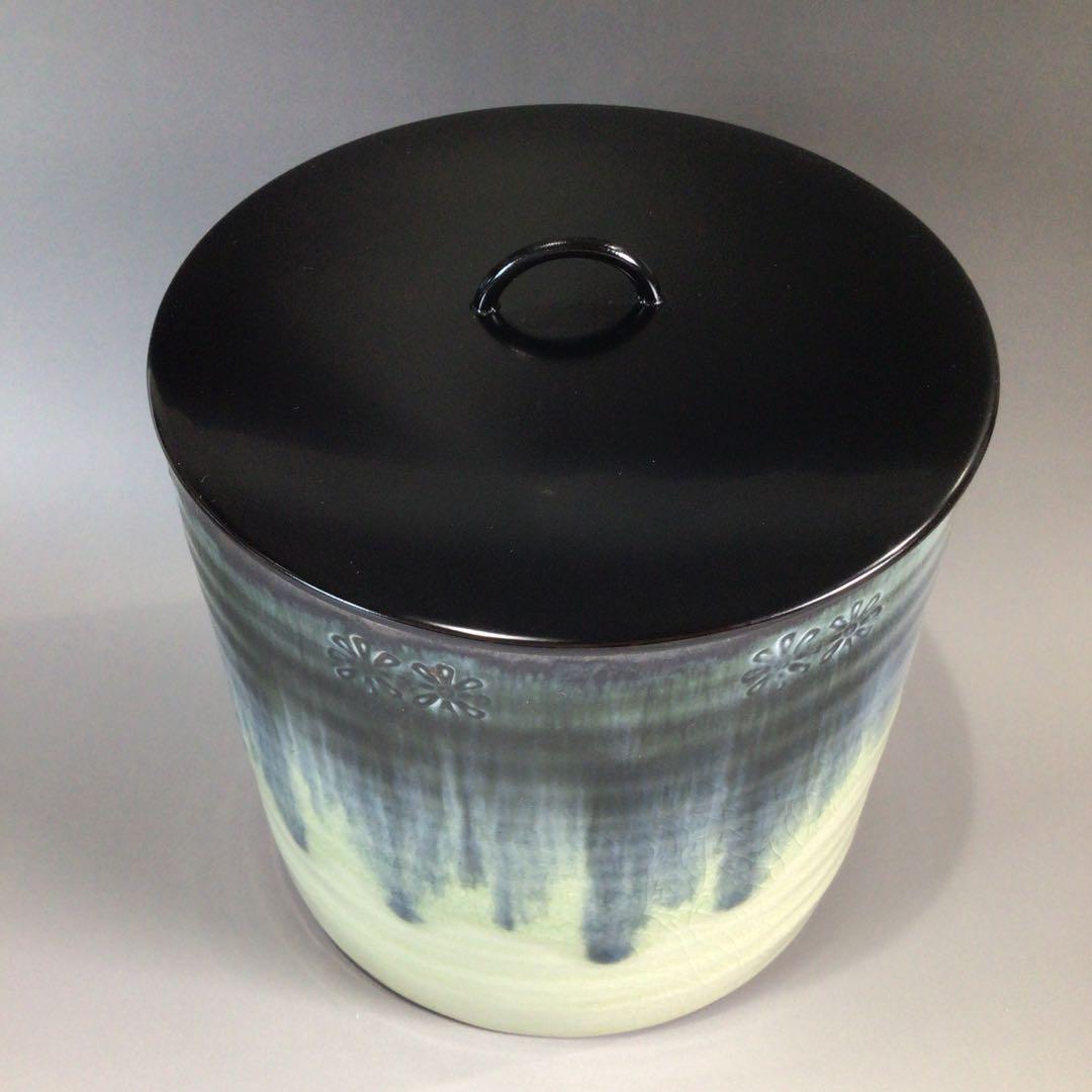 Ｐ６８７　水指　『加藤陽山造』『御深井』『一重口水指』　共箱　茶道具