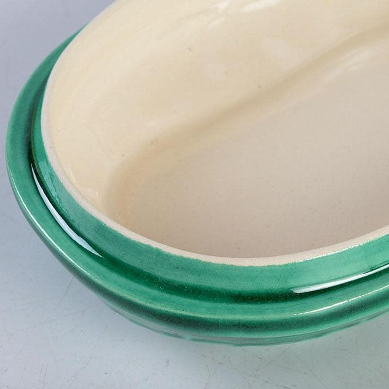 茶道具　粟田焼　岡田佳山作　黄交趾小判龍　香合　共箱　V　9523