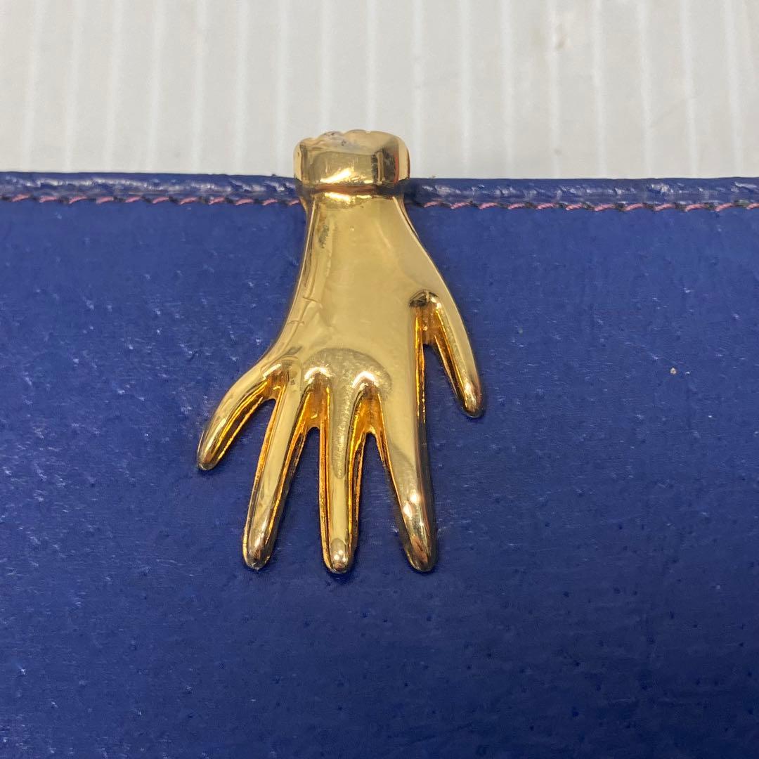 希少【GUCCI】二つ折り　長財布　オールドグッチ　ヴィンテージ　ハンドモチーフ