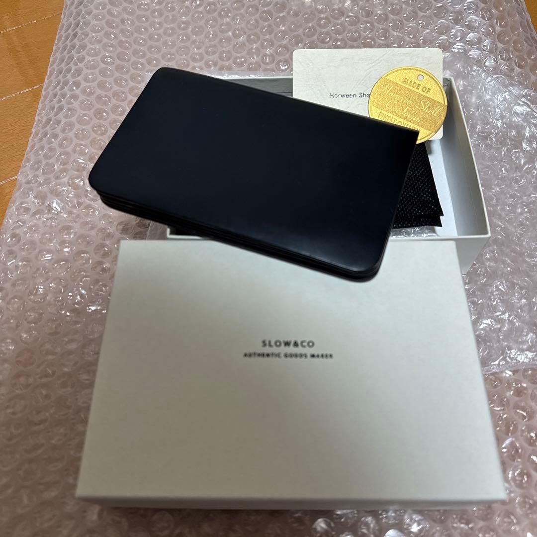 マ*ス様 SLOW&CO cordovan short wallet ネイビー