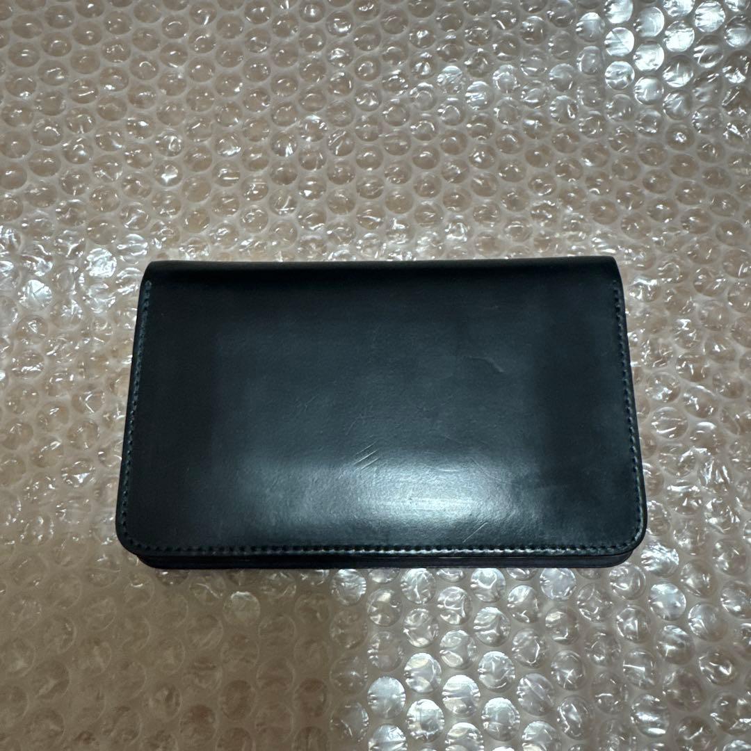 マ*ス様 SLOW&CO cordovan short wallet ネイビー