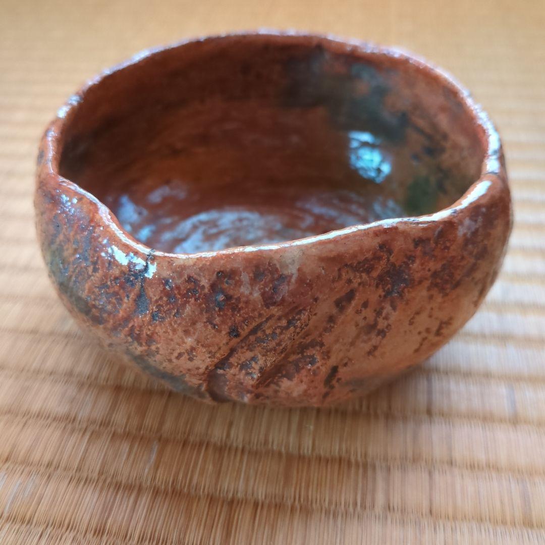 陶器製茶碗 赤色黒色 木箱付き　赤楽　黒楽　菊麻呂雅翁　樂吉左衞門　古美術　骨董