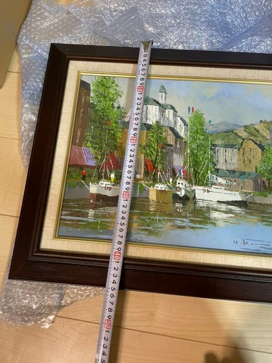 絵画　油絵　オンフルール（フランス）【肉筆】【油絵】【外国の風景】