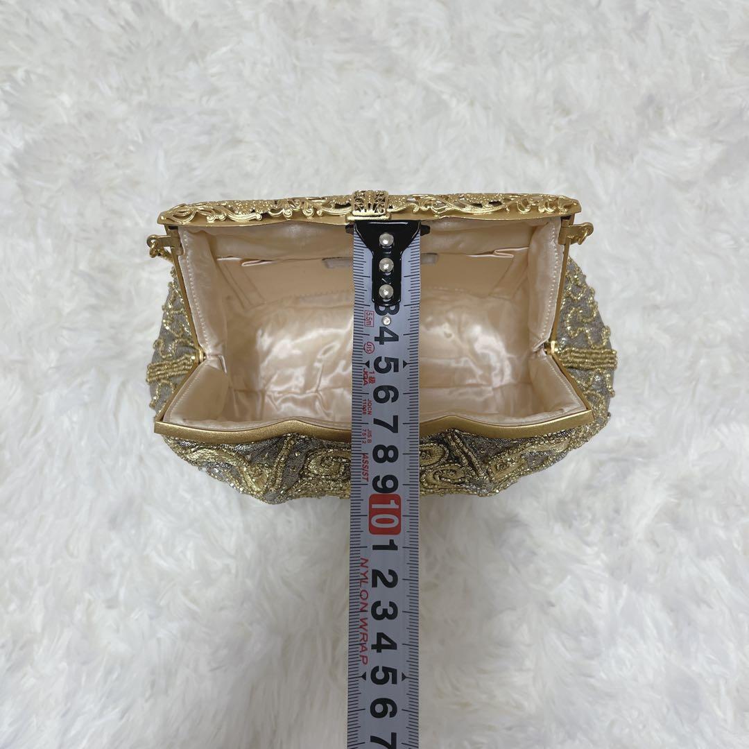 花井幸子　YUKIKO HANAI ビーズ刺繍 パーティーバッグ　美品