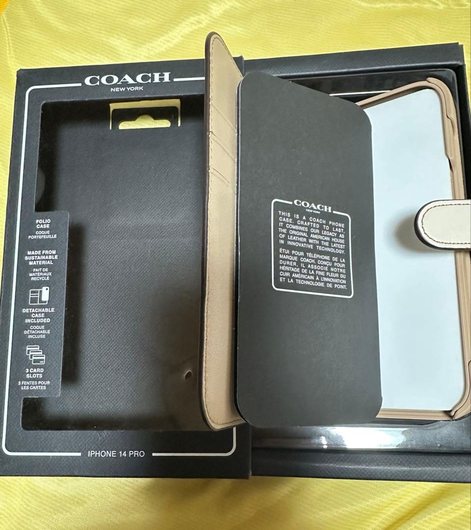 COACH iPhone 14 Pro 手帳型ケース 花柄