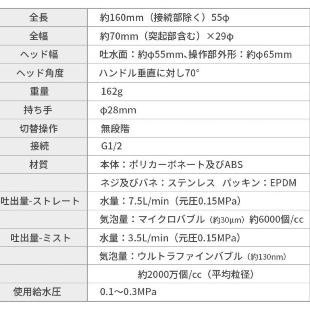 ミラブルプラス ウルトラファインミスト サイエンス シャワーヘッド