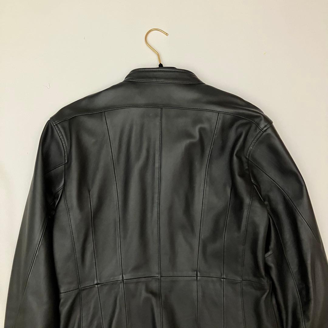 ✨美品　大きい✨ニコルセレクション　シングルライダース　ラムレザー　本革　メンズ