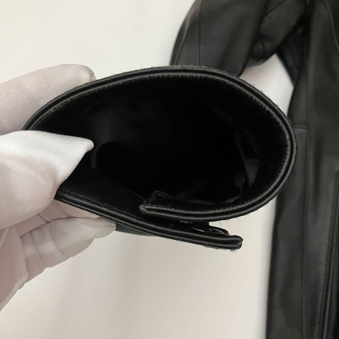 ✨美品　大きい✨ニコルセレクション　シングルライダース　ラムレザー　本革　メンズ