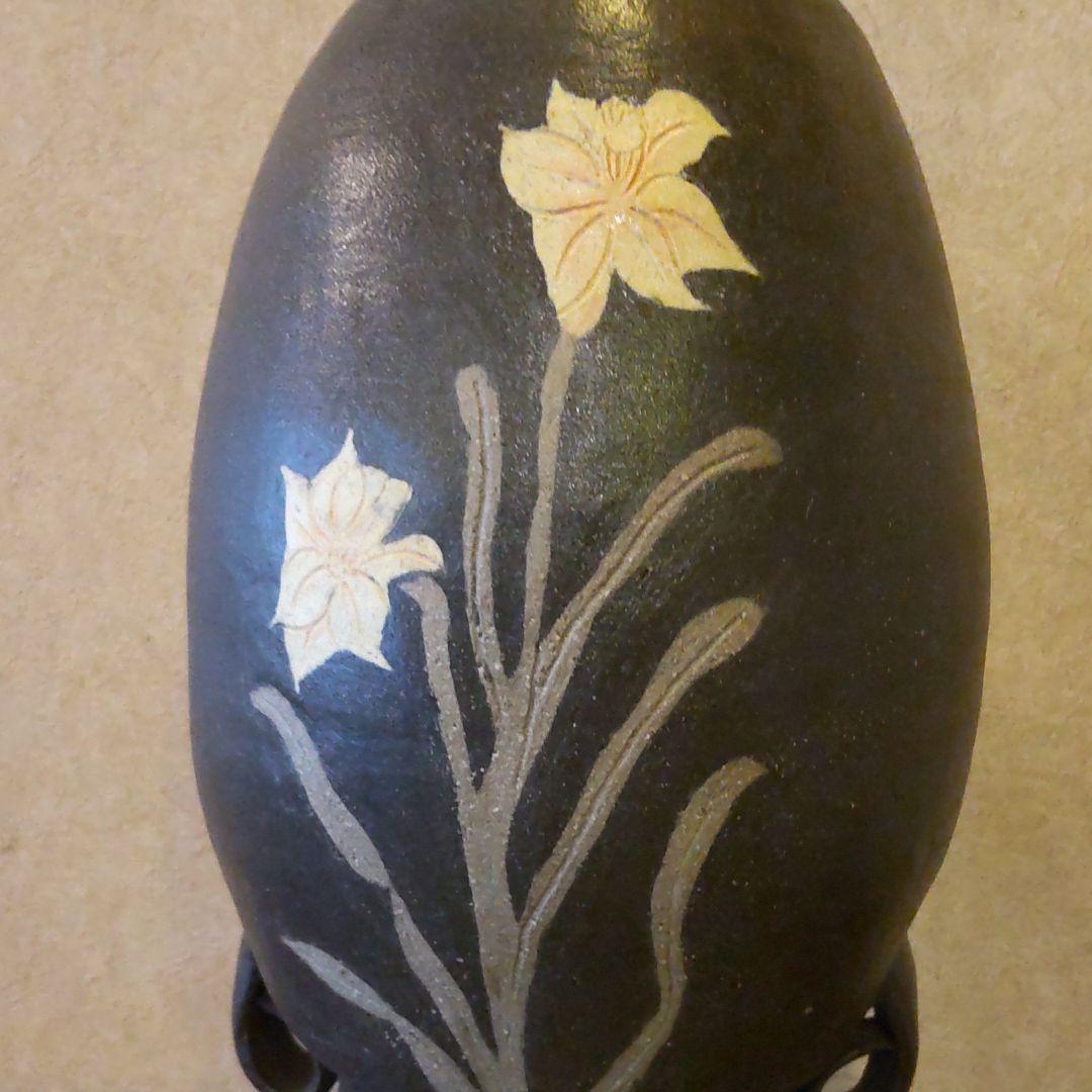 耳つき象嵌花瓶