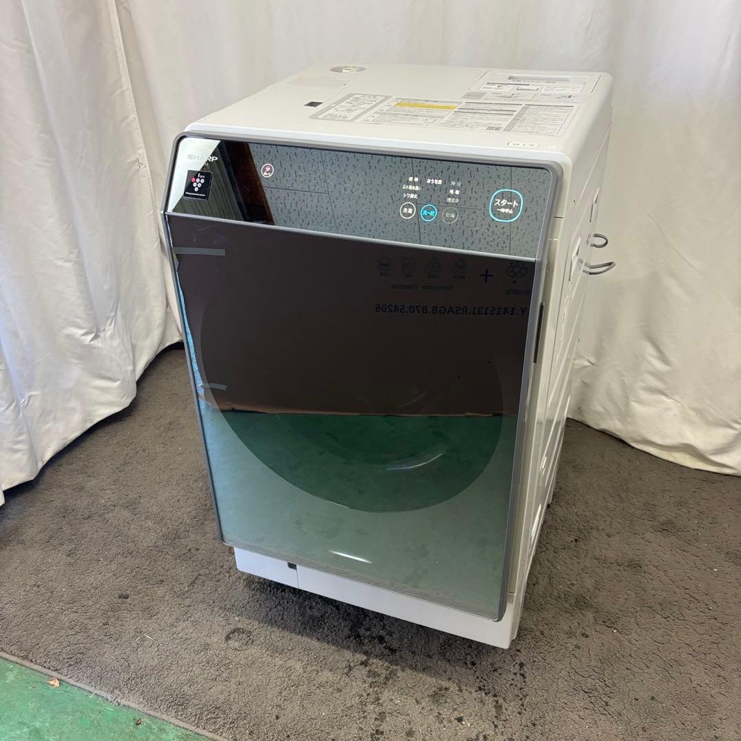 85　SHAR　ドラム式洗濯機　11キロ　左開き　綺麗　乾燥付　設置無料　安い‼️