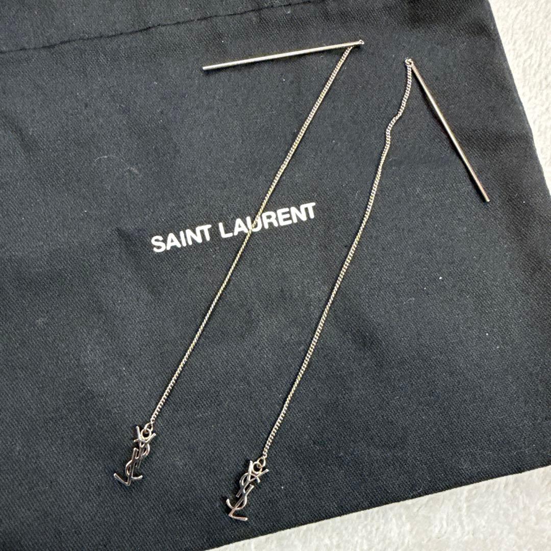 オピウム カサンドラロゴ YSLロゴ ロングスレッダー チェーンピアス 美品
