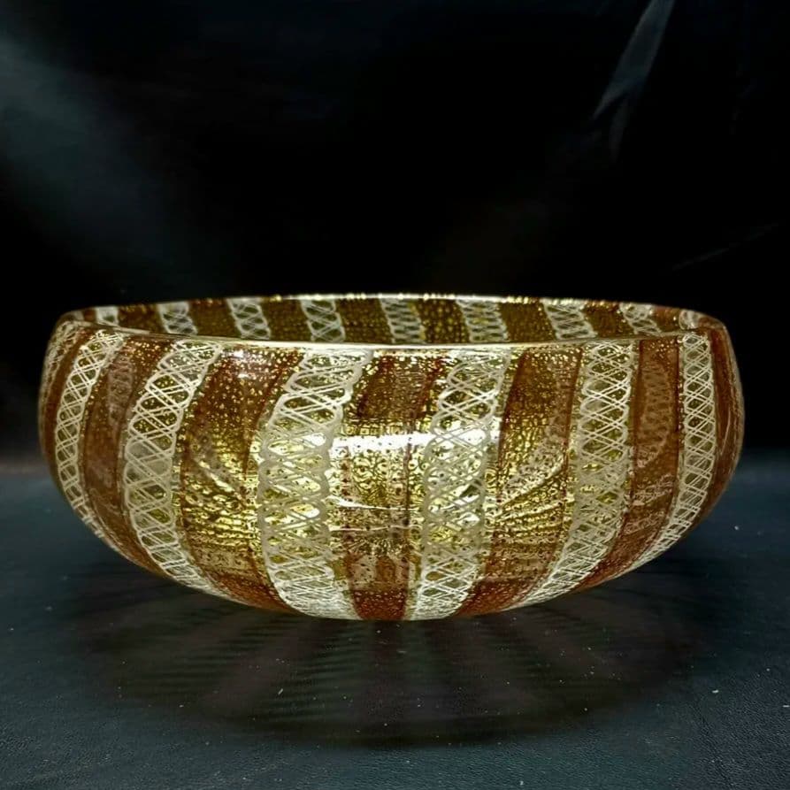 宮田高志 金箔色 棒菓子鉢 ゴールド レース お碗 鉢 皿