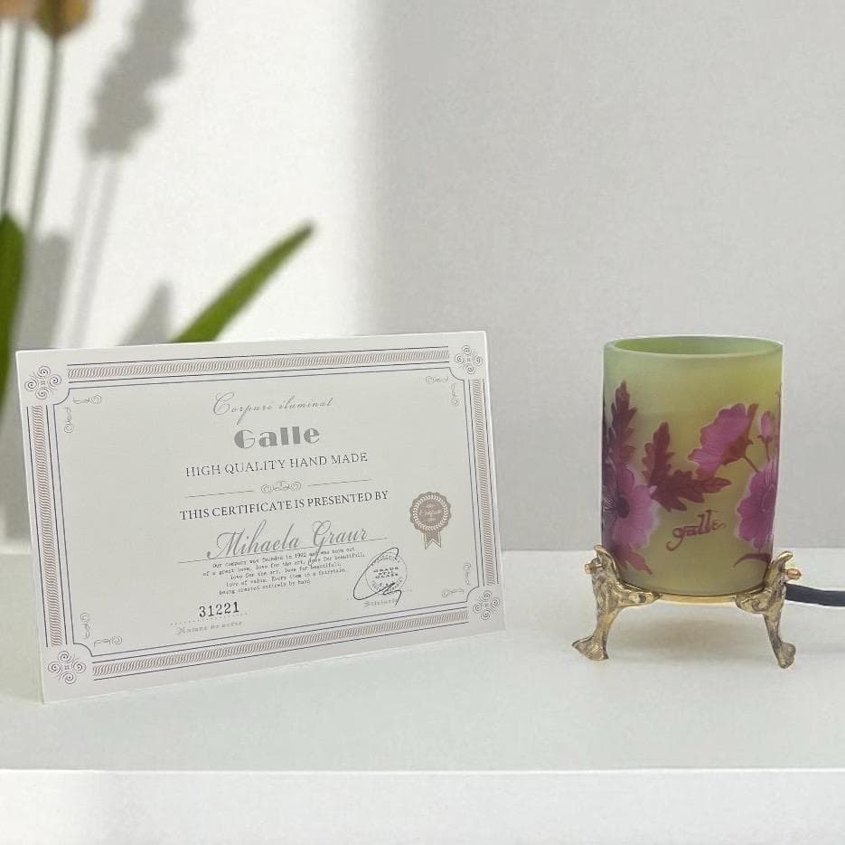 ◆証明書付◆EmileGalleエミールガレ 卓上ランプ　カメオ彫