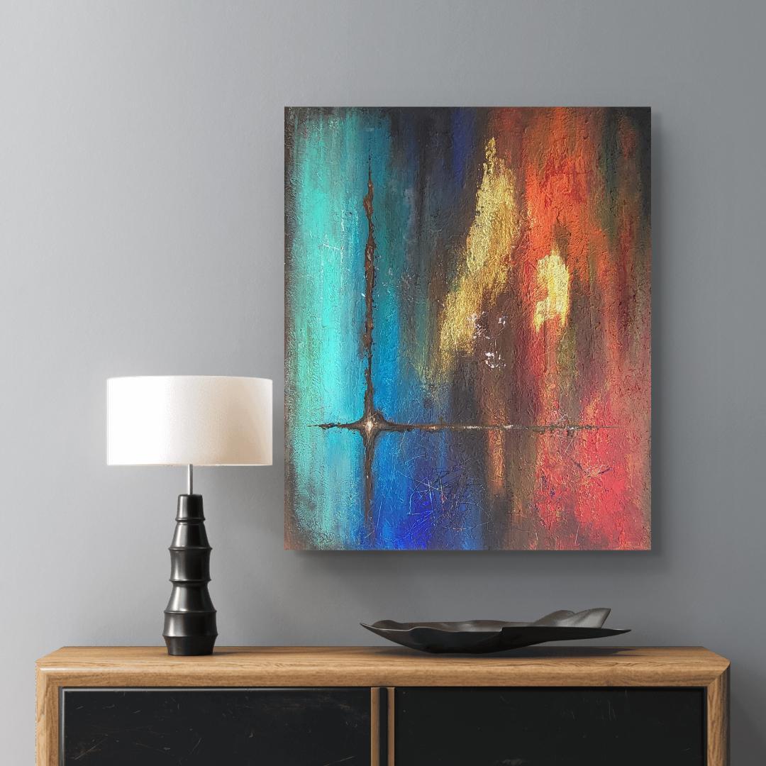 絶対零度/ 抽象画 キャンバス 73×61㎝ F20 モダンアート 原画1点のみ