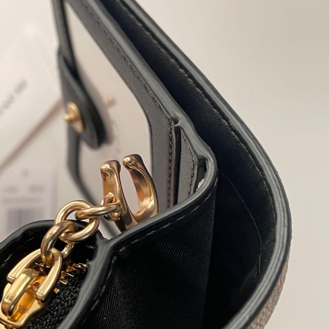 COACH コーチ スナップ折り財布 シグネチャー C3309 IMCBI