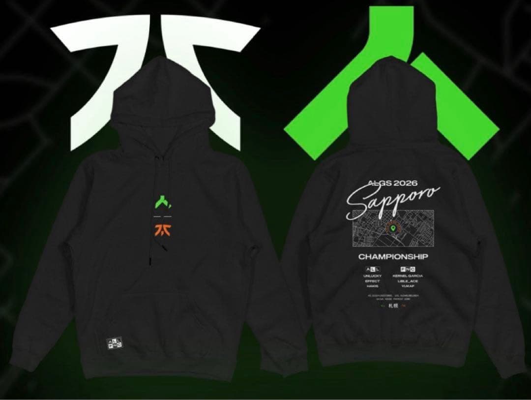 FNATIC×AllianceパーカーALGS札幌限定 限定コラボパーカー