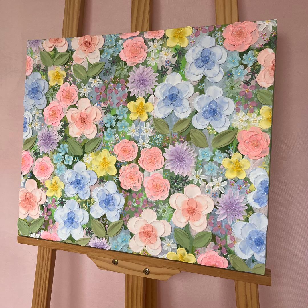 原画 フラワーアート 花の絵 花柄 ボタニカル 花図鑑　花 花