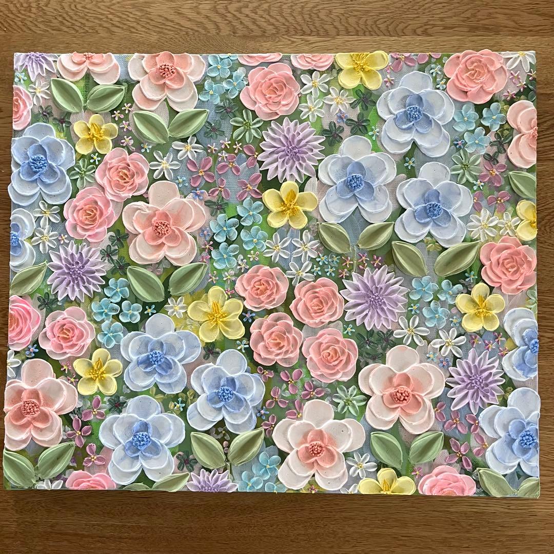 原画 フラワーアート 花の絵 花柄 ボタニカル 花図鑑　花 花