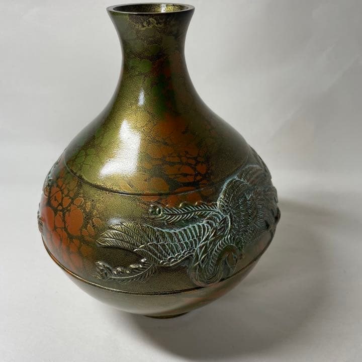 FZ02⑥ 高岡銅器 鋳造花瓶