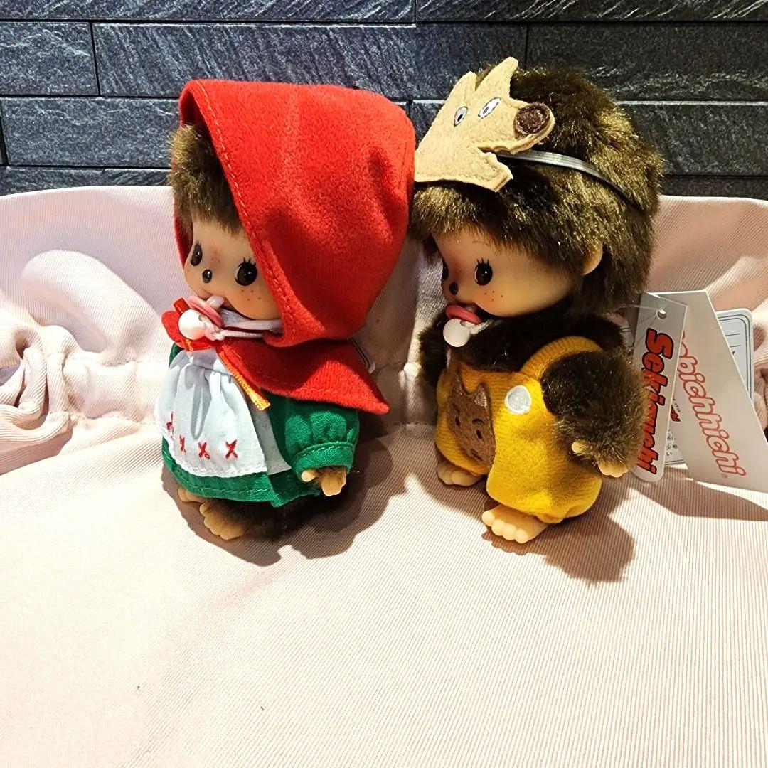 お顔厳選モンチッチ　リバイバル おゆうぎ会 ベビチッチ 赤ずきん オオカミセット