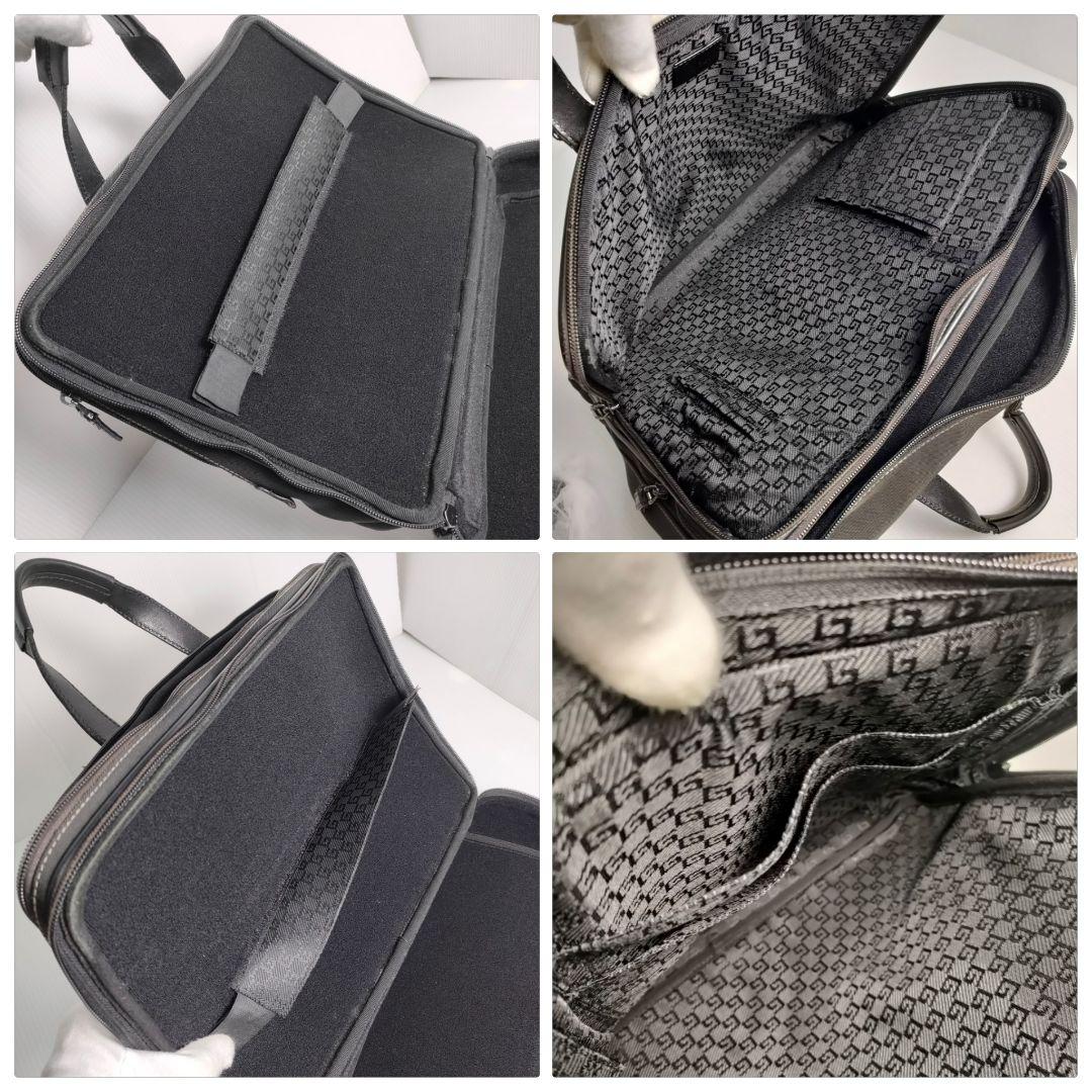 GUCCI 2way バッグ ビジネスバッグ ブリーフケース キャンバス グッチ