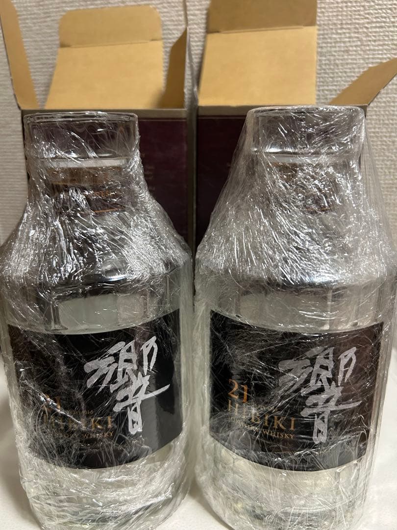 ウィスキー　黒響　21年　空瓶•空箱　2セット