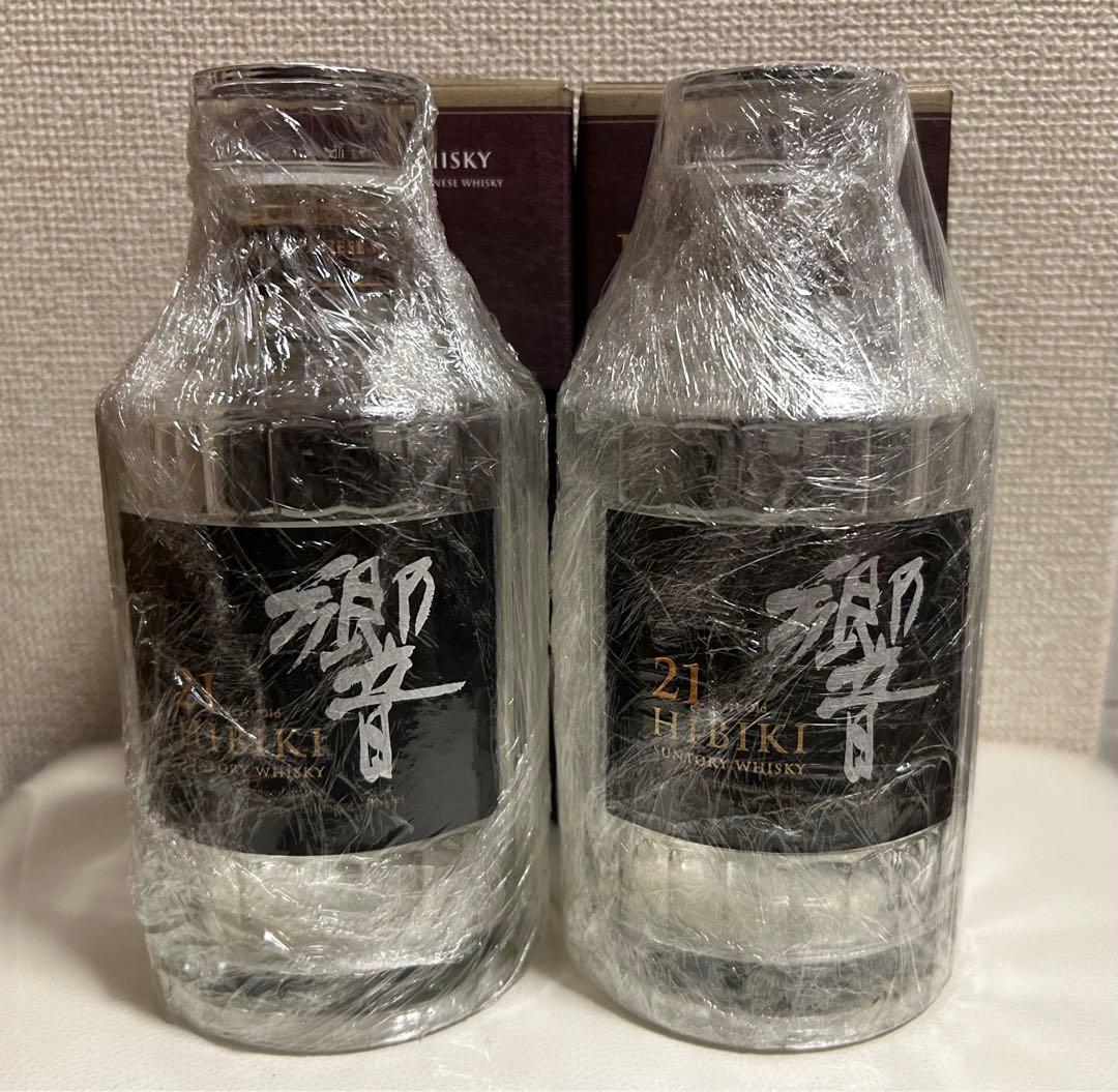 ウィスキー　黒響　21年　空瓶•空箱　2セット