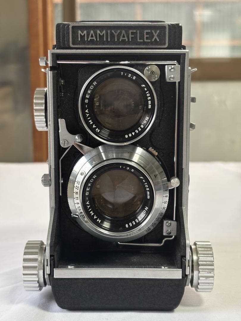 【U2090】 【シャッター全速OK！】MAMIYAFLEX 105mm 3.5