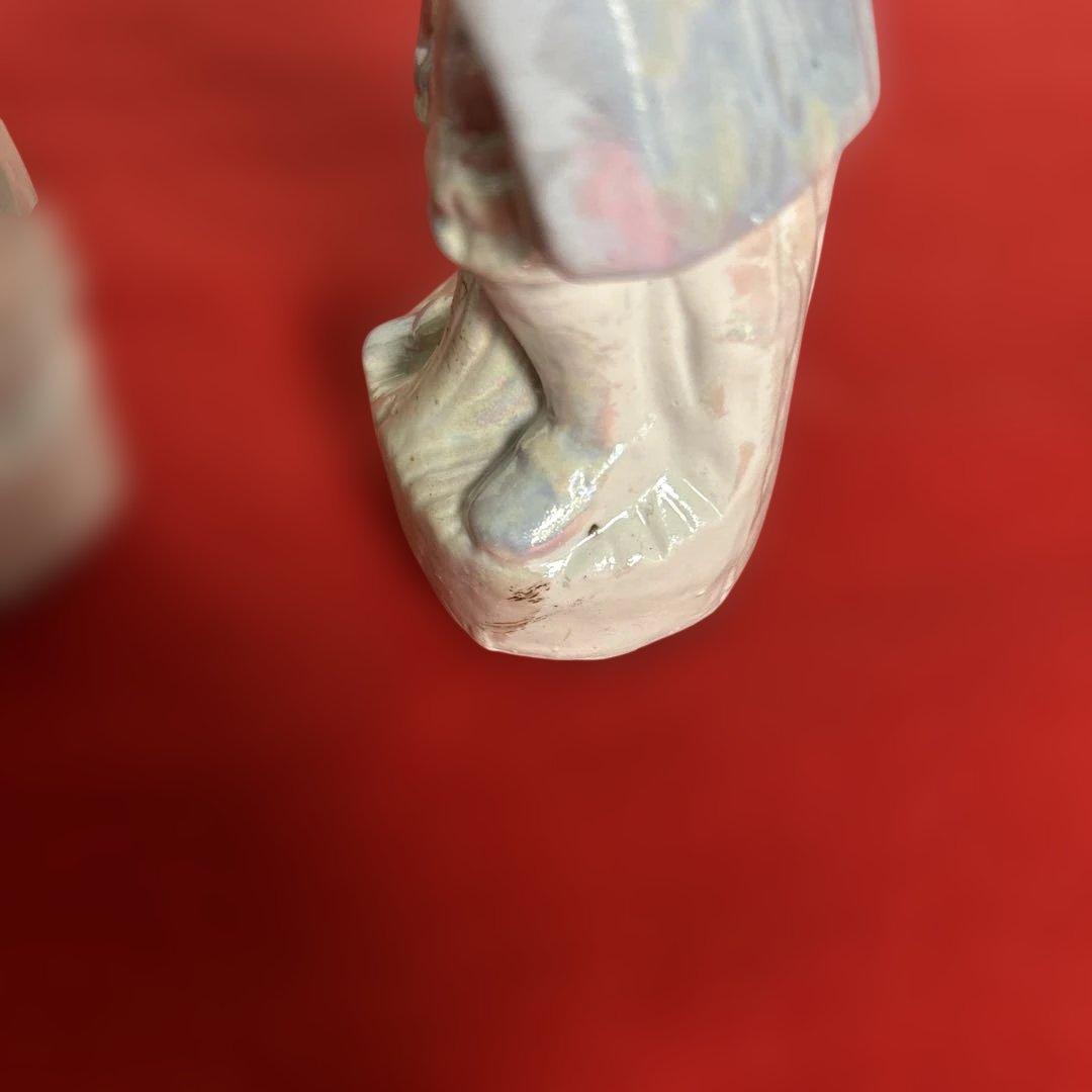 自宅保管品　アンティーク　陶磁器の人形ペア　とても可愛らしいお人形です