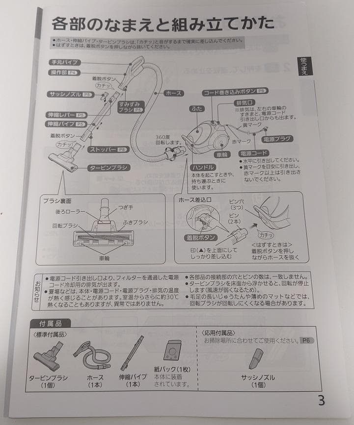 三菱電機 Be-K TC-FXG5J-A　紙パック掃除機