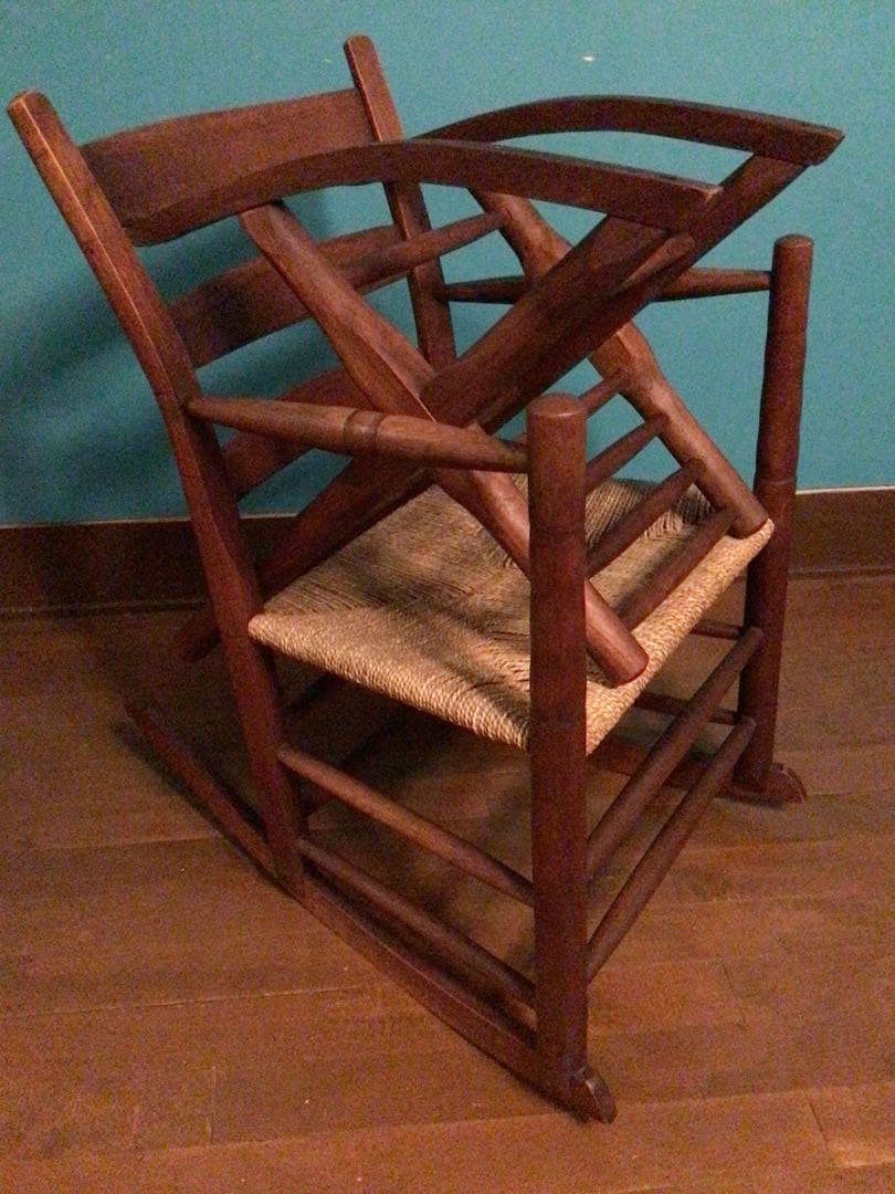 ◉家具職人1点物◉60sビンテージ◉SHAKER◉ロッキングチェア&オットマン◉