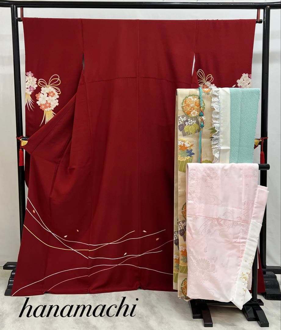 パーティー　成人式　振り袖　フルセット　長襦袢付　金彩加工　530