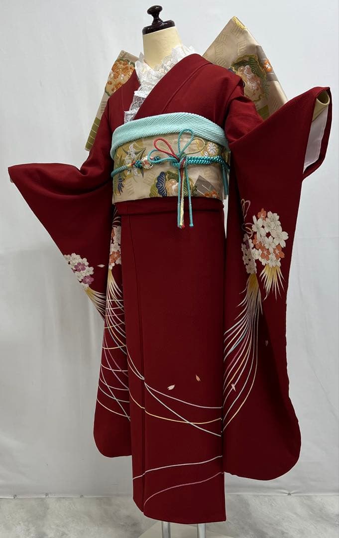 パーティー　成人式　振り袖　フルセット　長襦袢付　金彩加工　530