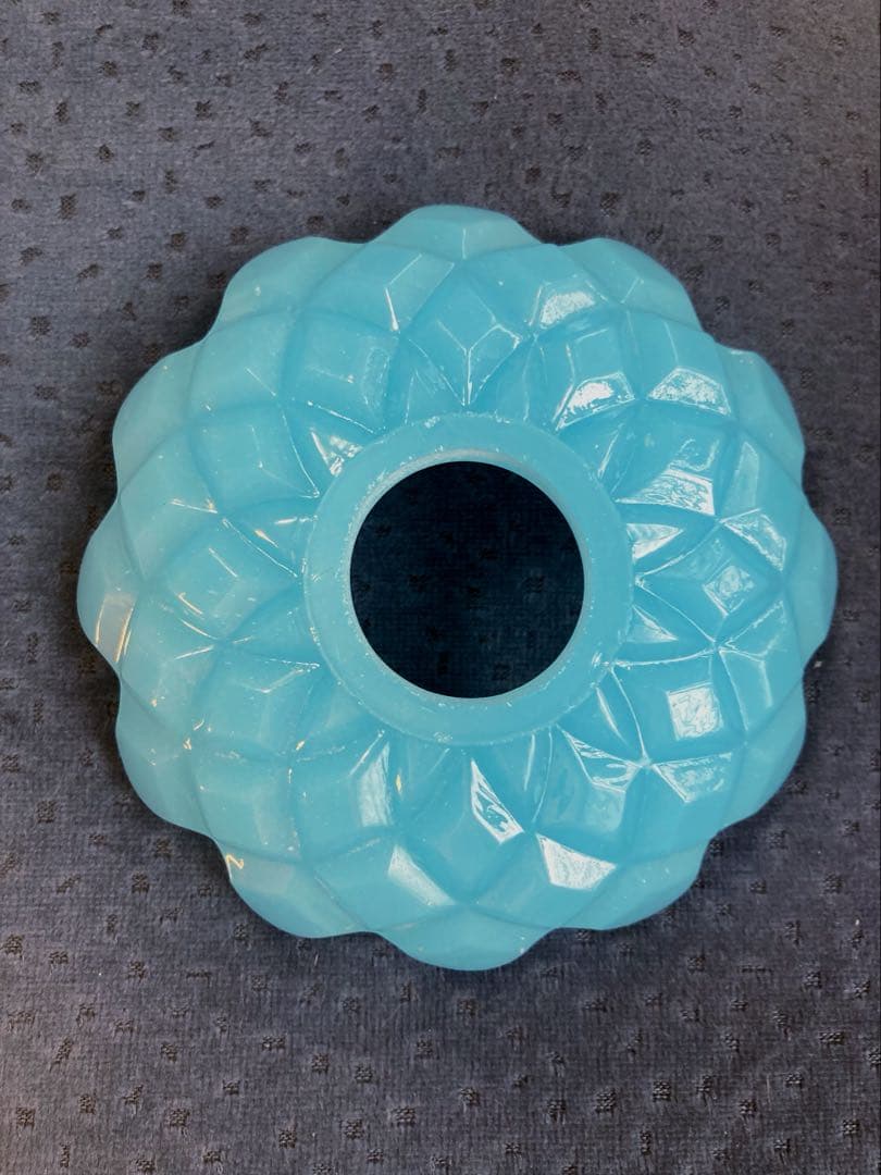 オールドバカラ　ミニシャンデリア　（刻印入）　ブルーオパールセント　フランス