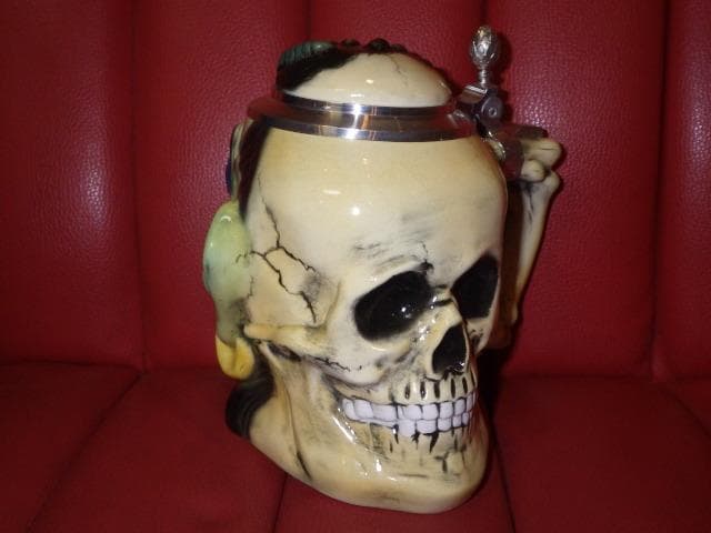 デビル★スカル★タンカード★ツーフェイス★悪魔★置物★髑髏★ビアマグ★ビンテージ