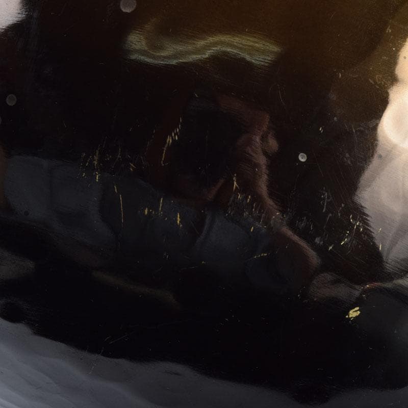 仏教美術　仏具　銅製鎚目　紅葉蒔絵　本手打　おりん　V　8937