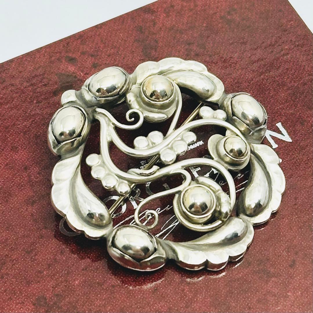 美品　  159 シルバーブローチ　ムーンライトブロッサム