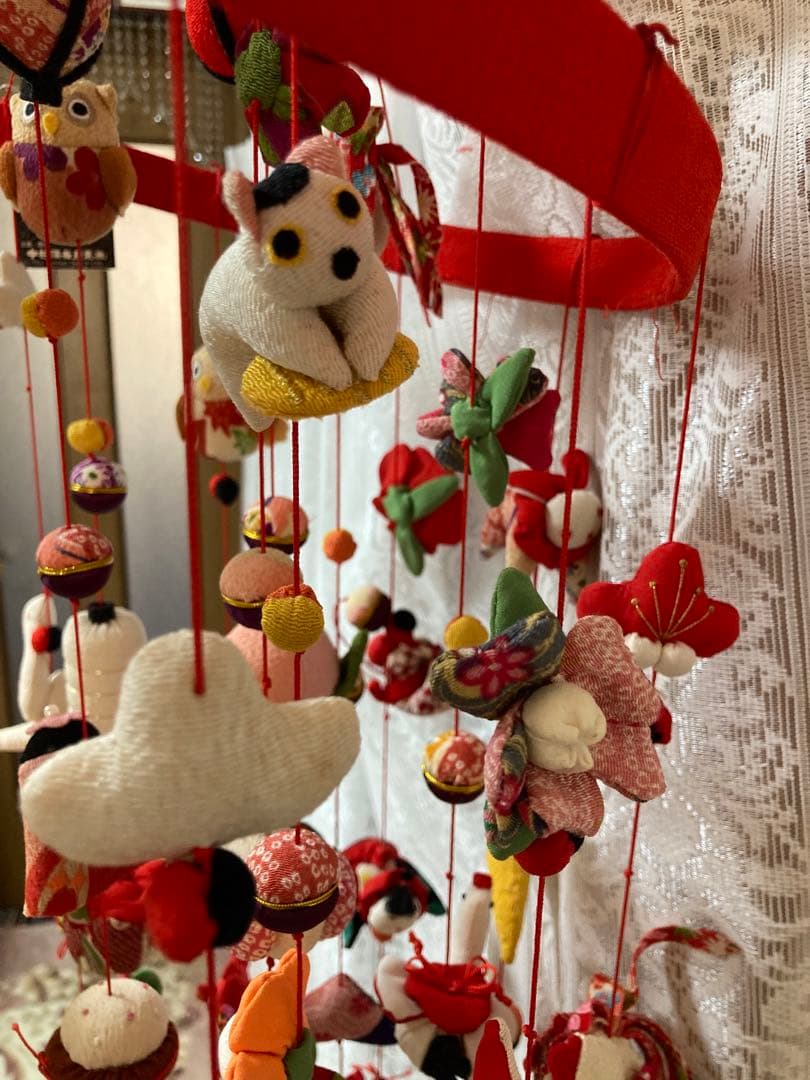 超豪華版　吊るし飾り　ちりめん細工　吊るし雛　お雛様　約100cm