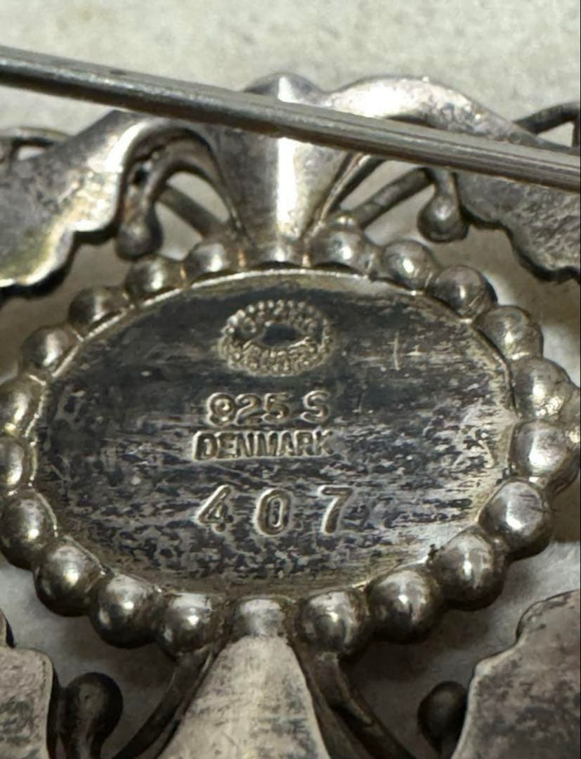 c*o様 北欧デンマーク　ヴィンテージ ジョージジェンセン　深い赤色。ブローチ4