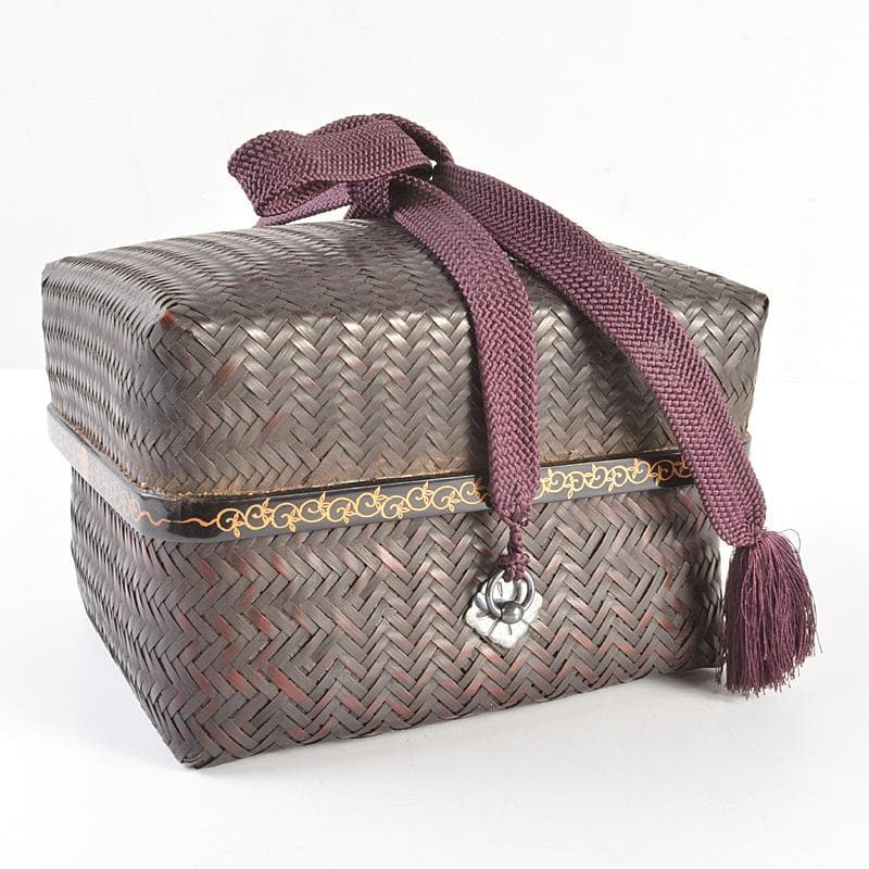 平安　東山麓　東竹園斎作　茶籠　黒楽茶碗　瓢箪振出など　八点一式　DR7039F