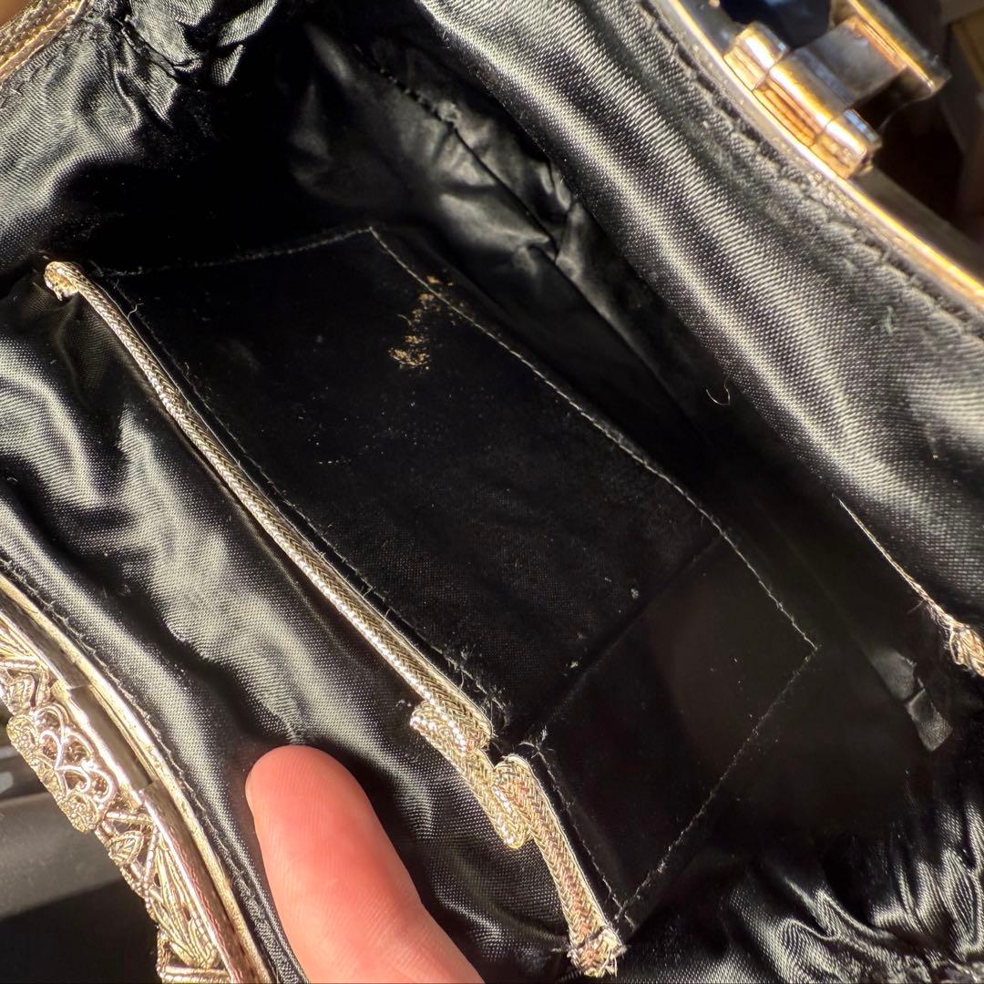 ビーズバッグ 花柄