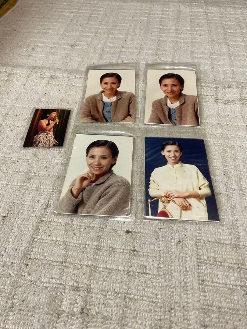 中原理恵／アイドルの友・ブロマイド5枚セット。【歌手　女優　タレント昭和レトロ】