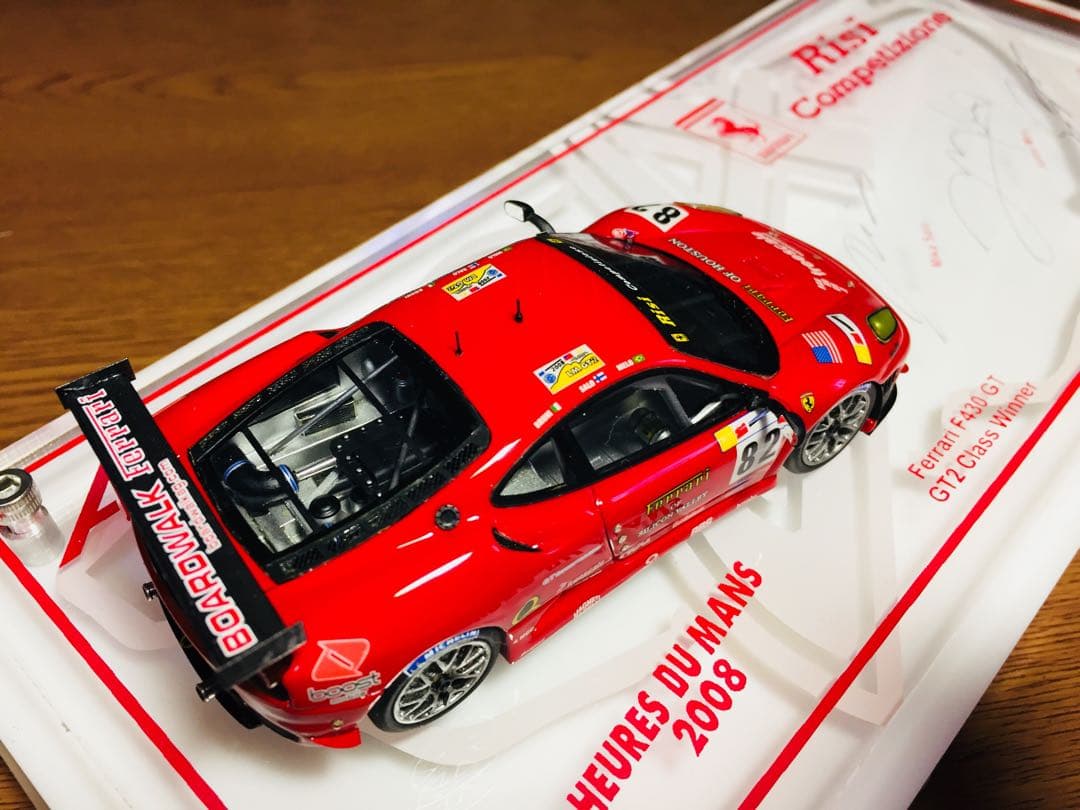 ル マン 2008 GT2チャンピオン フェラーリ430GT サイン入りBBR
