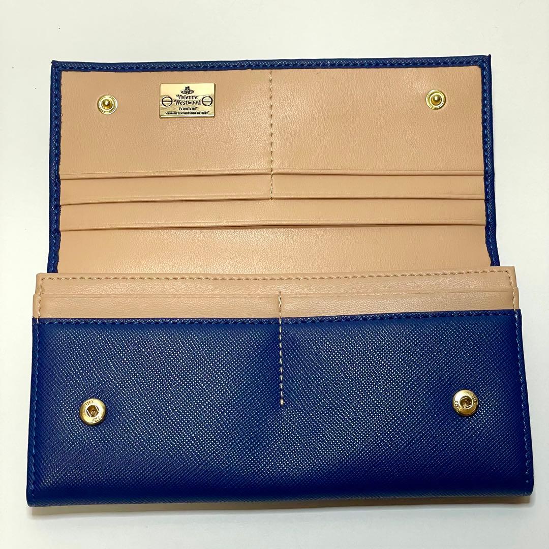 【いちごちゃん】Vivienne Westwood 二つ折り財布 ブルー