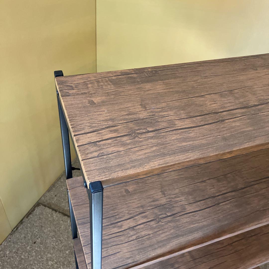 Salut!　サリュ オールドアイアンラックワイド4段シェルフ　ディスプレイ棚