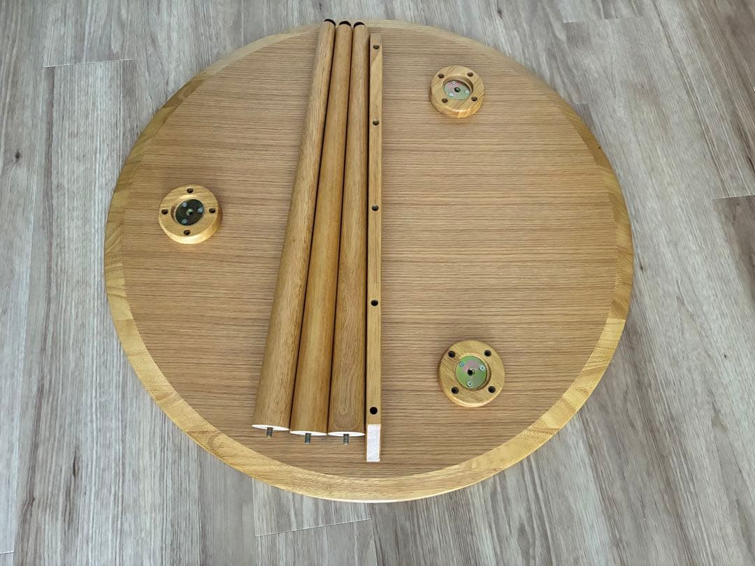 ★値下げ★ビスコットセミオーダー★ダイニング丸テーブル80cm★オーク材★美品★