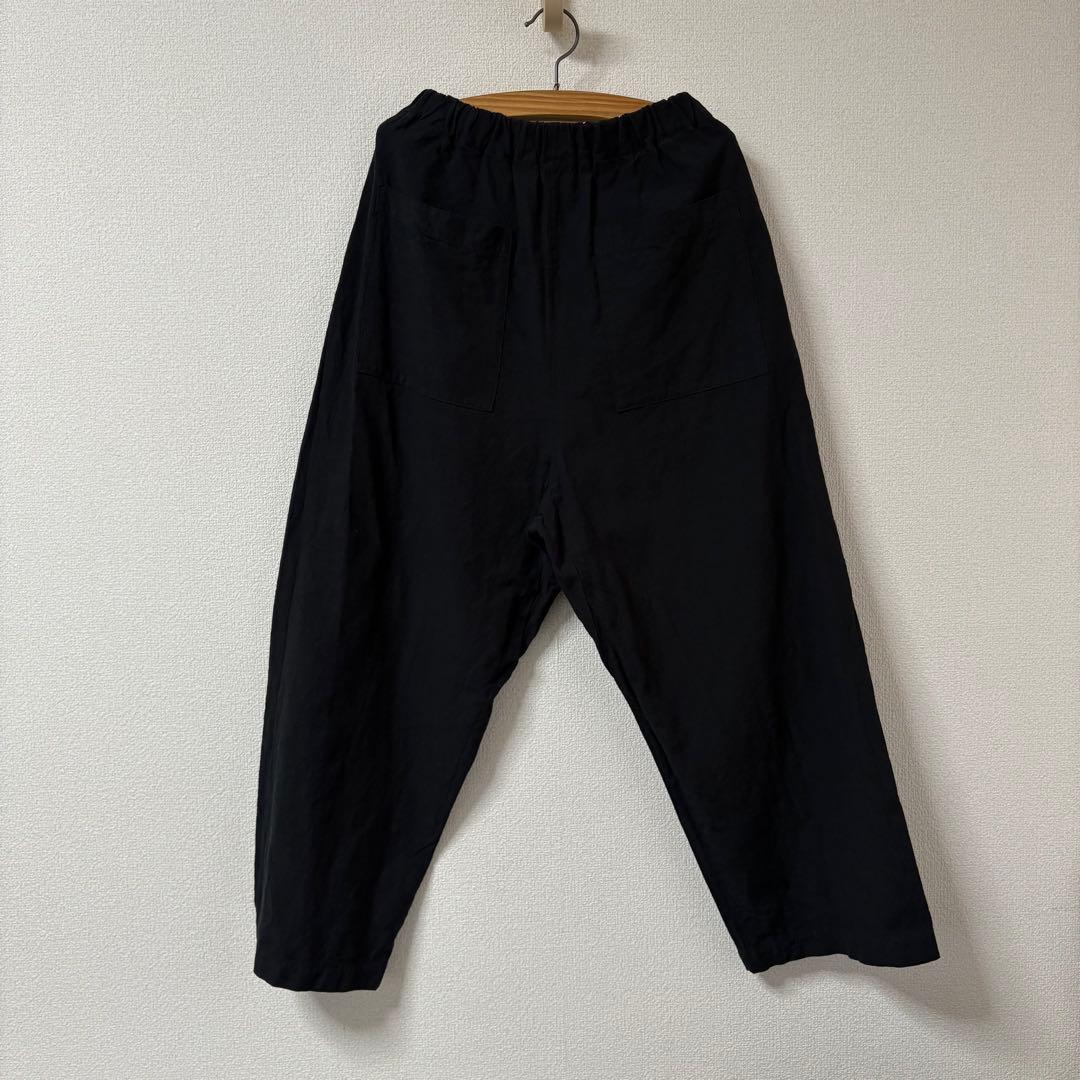 美品☆ヤンマ産業 yamma☆会津木綿 ソフトサルエルパンツ +10cm丈 黒