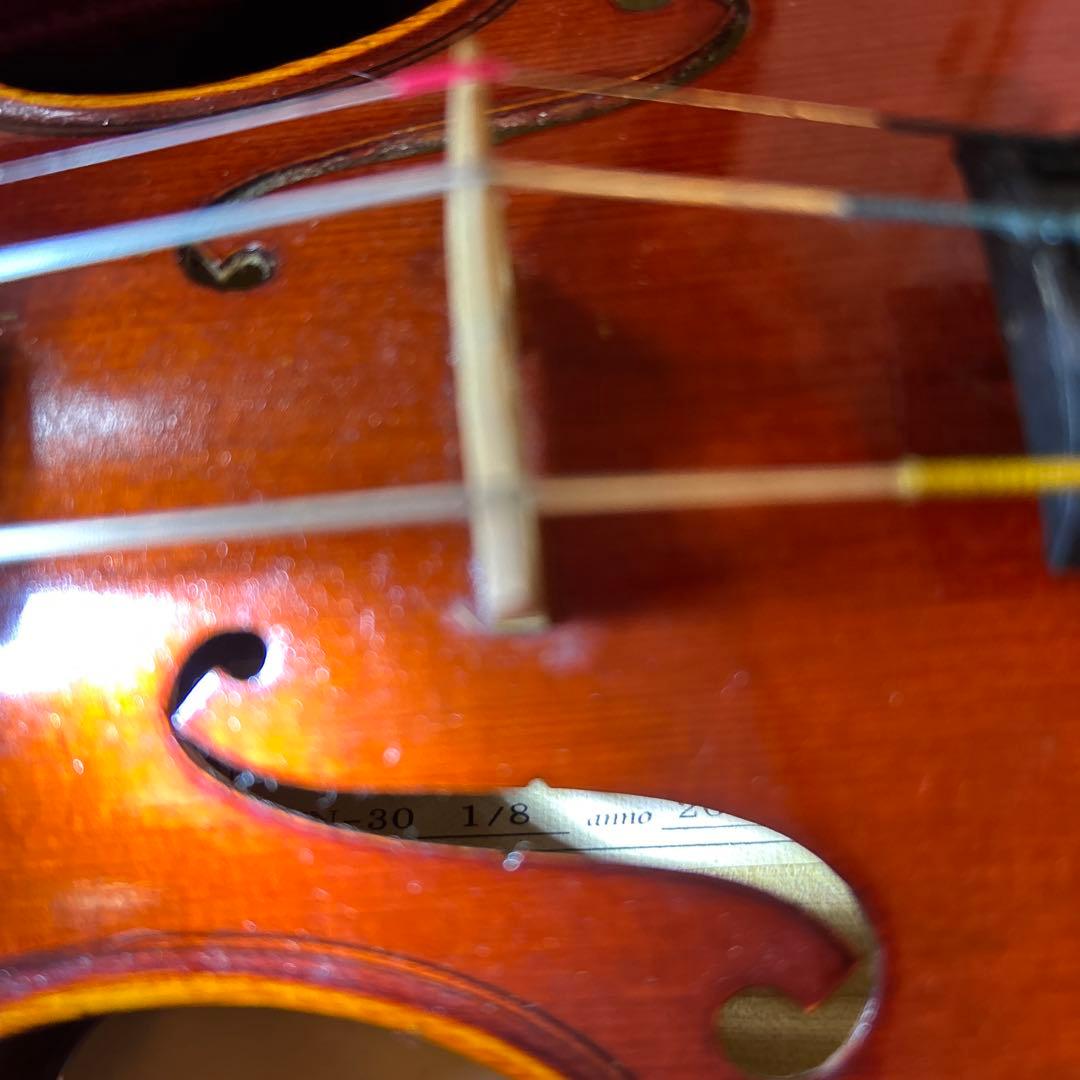 1／8 木製バイオリン 本体とハードケース