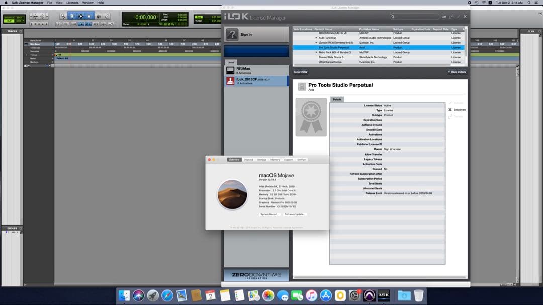 AVID Pro tools 永続ライセンスVersion 2018.12.10