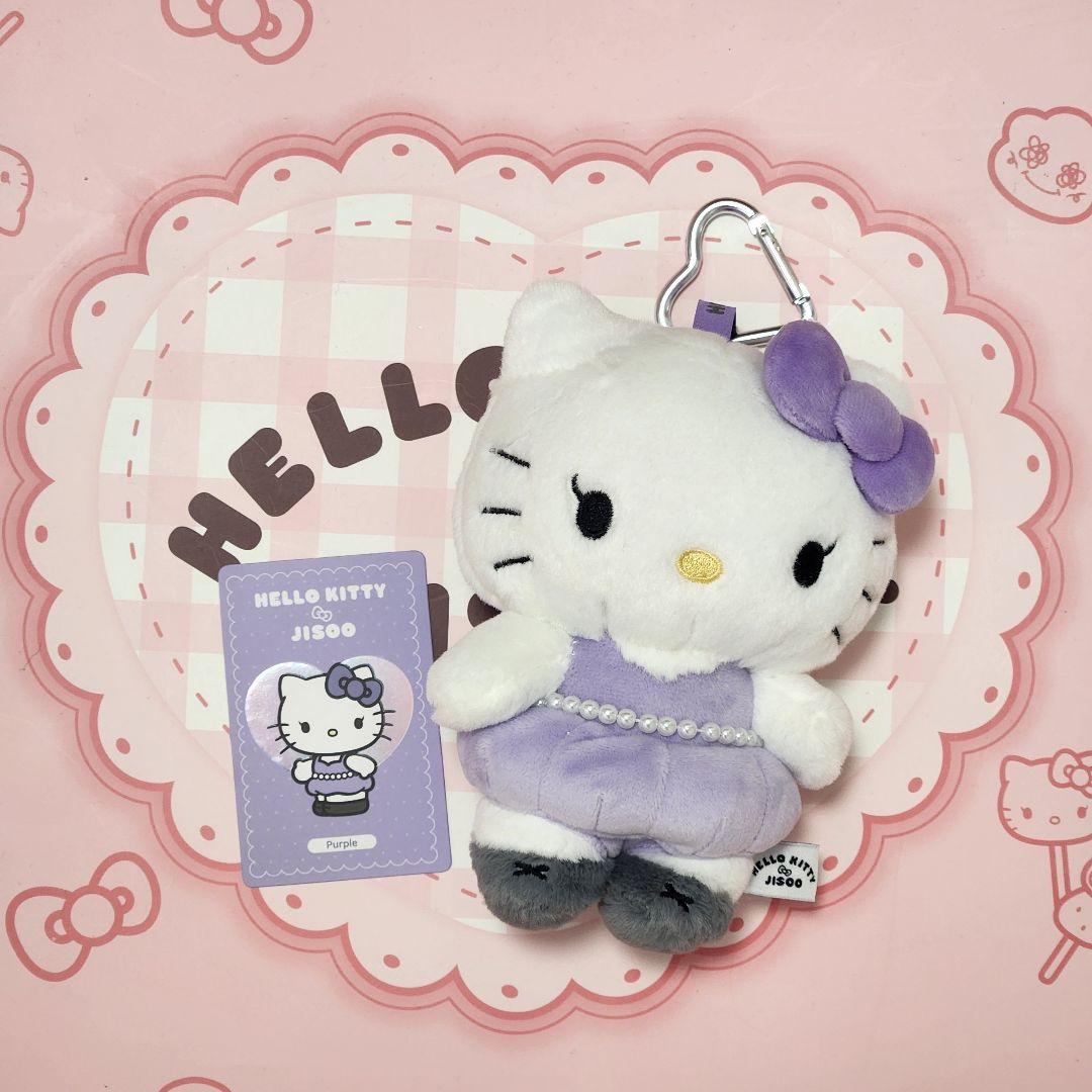 BLACKPINK ジス ハローキティぬいぐるみ キーホルダー 2点 パープル系